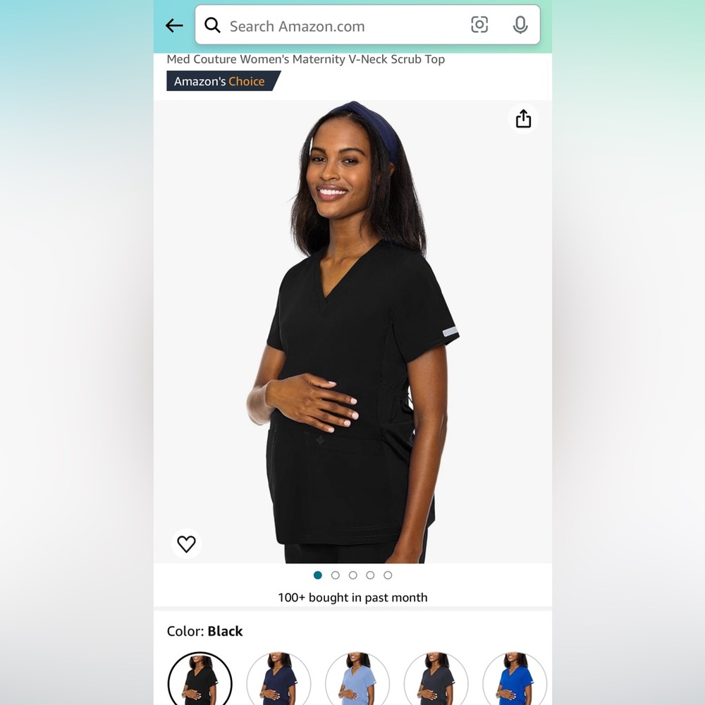 small maternity scrub set.  Bottoms are petite